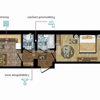 Продается 1-комнатная квартира, 39,6 м²