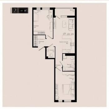 Продается 3-х комнатная квартира, 60 м²