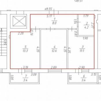 Продается 2-х комнатная квартира, 49,2 м²