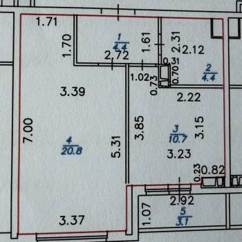 Продается 1-комнатная квартира, 40,3 м²