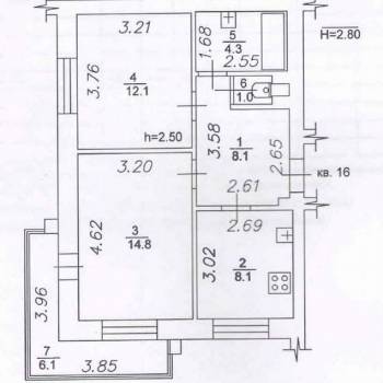 Продается 2-х комнатная квартира, 48,4 м²
