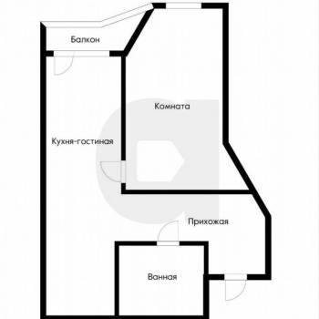 Продается 1-комнатная квартира, 38 м²