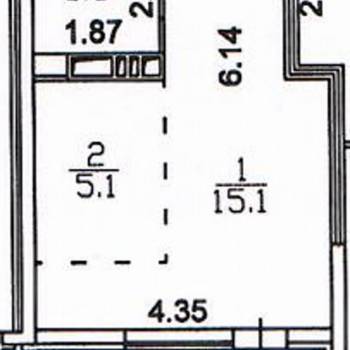 Продается 1-комнатная квартира, 24 м²