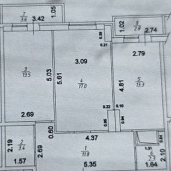 Продается 2-х комнатная квартира, 61,3 м²