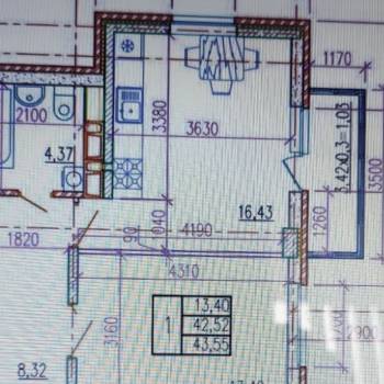 Продается 1-комнатная квартира, 44 м²