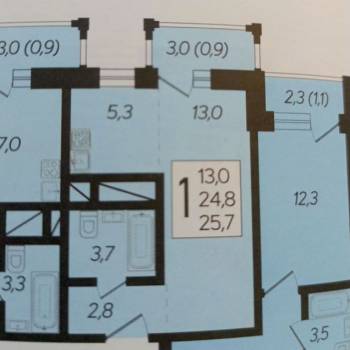 Продается 1-комнатная квартира, 26 м²