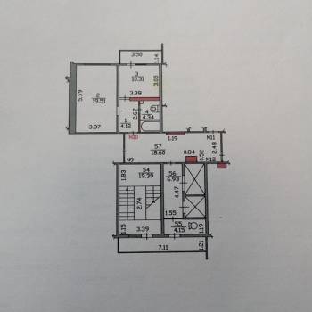 Продается 1-комнатная квартира, 38,3 м²