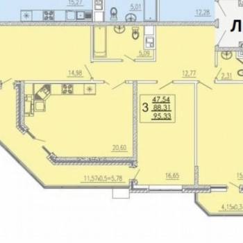 Продается 3-х комнатная квартира, 90,3 м²