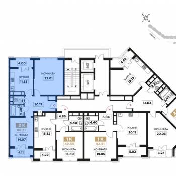 Продается 2-х комнатная квартира, 69,9 м²