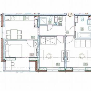 Продается 3-х комнатная квартира, 57 м²