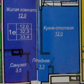 Продается 1-комнатная квартира, 32,4 м²