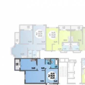 Продается 2-х комнатная квартира, 57,9 м²