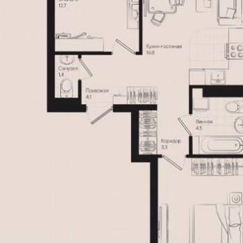 Продается 2-х комнатная квартира, 52,4 м²