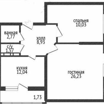 Продается 2-х комнатная квартира, 74 м²
