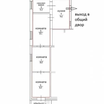 Продается 3-х комнатная квартира, 40,9 м²