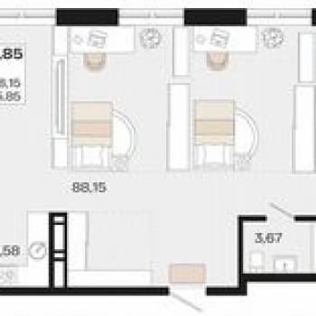 Продается 1-комнатная квартира, 30,4 м²