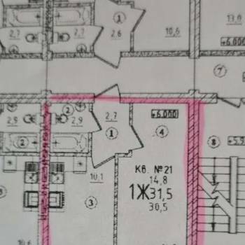 Продается 1-комнатная квартира, 30,1 м²