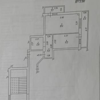 Продается 1-комнатная квартира, 50,4 м²
