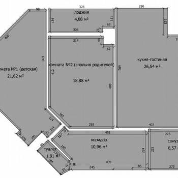 Продается 2-х комнатная квартира, 85,4 м²