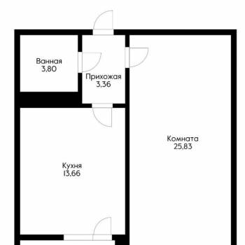 Сдается 1-комнатная квартира, 47 м²
