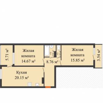 Продается 3-х комнатная квартира, 72,2 м²