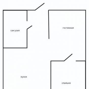 Продается 1-комнатная квартира, 36,3 м²