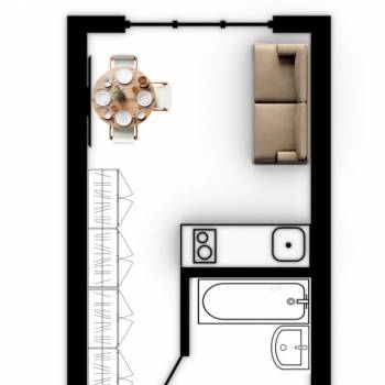 Продается 1-комнатная квартира, 16 м²