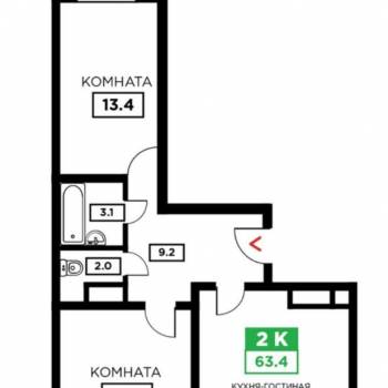 Продается 3-х комнатная квартира, 70 м²