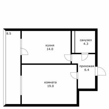 Сдается 1-комнатная квартира, 52 м²