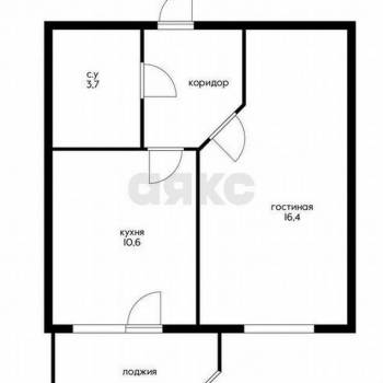 Продается 1-комнатная квартира, 36,7 м²