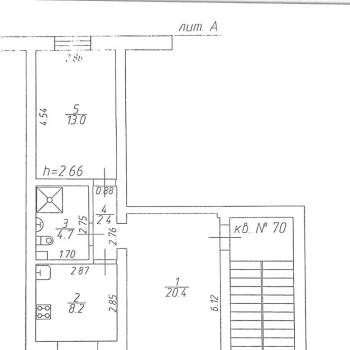 Продается 2-х комнатная квартира, 52,52 м²