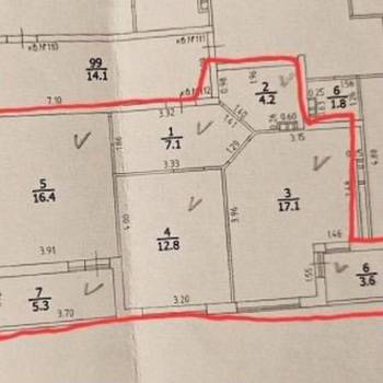 Продается 2-х комнатная квартира, 57,6 м²