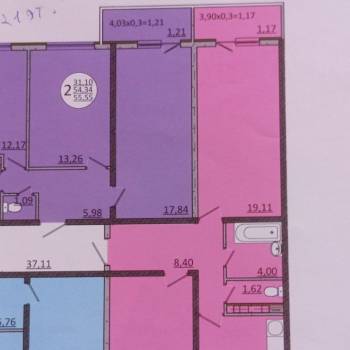 Продается 2-х комнатная квартира, 64 м²