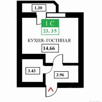 Сдается 1-комнатная квартира, 25 м²