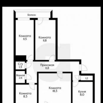 Сдается Многокомнатная квартира, 82 м²