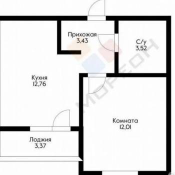 Продается 1-комнатная квартира, 32,2 м²