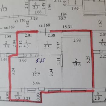 Продается 1-комнатная квартира, 44 м²