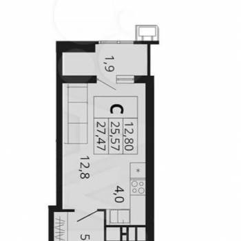 Сдается 1-комнатная квартира, 27 м²