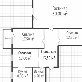 Продается 3-х комнатная квартира, 100 м²