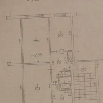 Продается 3-х комнатная квартира, 61,1 м²