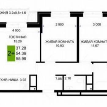 Продается 3-х комнатная квартира, 57 м²