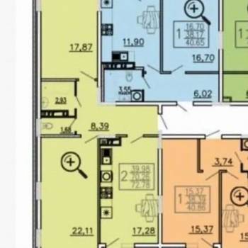 Продается 2-х комнатная квартира, 72,8 м²