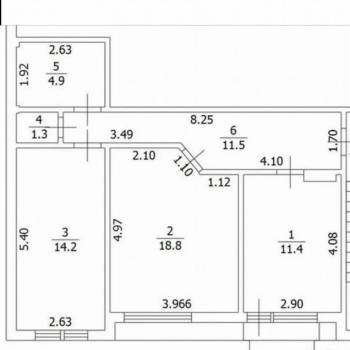 Продается 2-х комнатная квартира, 62,1 м²