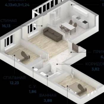 Продается 3-х комнатная квартира, 72 м²