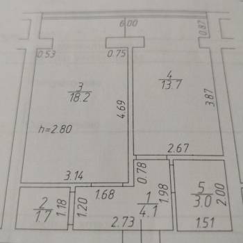 Продается 1-комнатная квартира, 40,7 м²