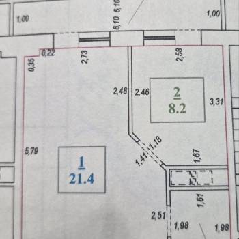 Продается 1-комнатная квартира, 32,8 м²