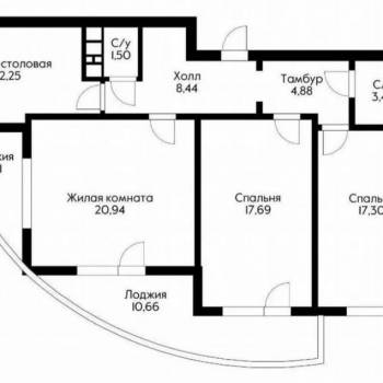 Продается 3-х комнатная квартира, 100 м²