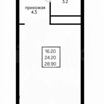 Продается 1-комнатная квартира, 28 м²