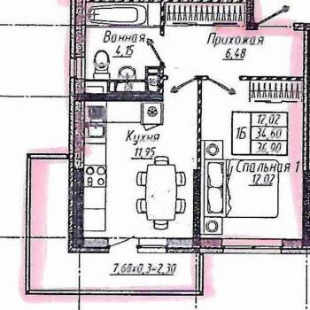 Сдается 1-комнатная квартира, 35,2 м²