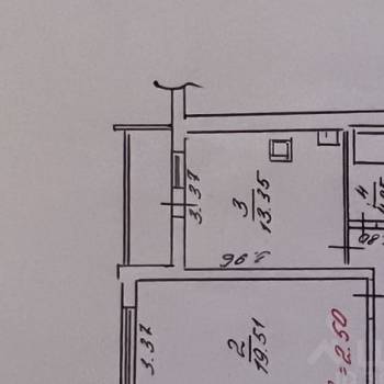 Продается 1-комнатная квартира, 53,4 м²